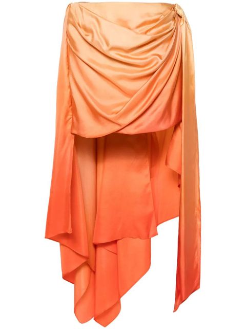 ZIMMERMANN ombré draped midi skirt - Orange - zdjęcie produktu nr 1