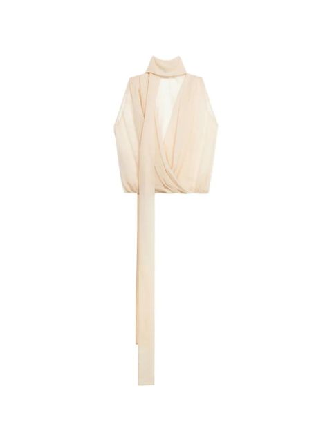 Blumarine fusciacca draped top - Neutrals - zdjęcie produktu nr 1