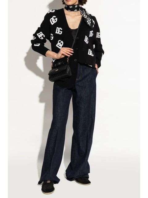 Dolce & Gabbana logo-lettering loafers - Black