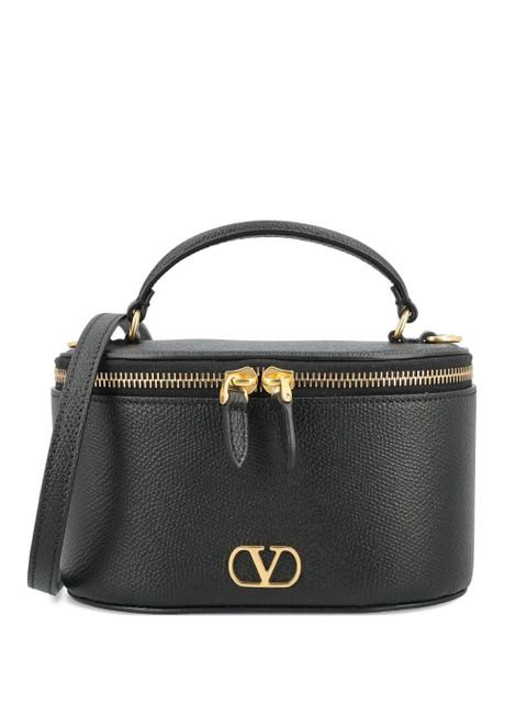 Valentino Garavani top-handle logo-patch make up bag - Black - zdjęcie produktu nr 1
