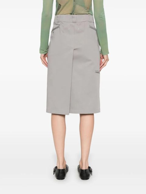 Maison Margiela cotton midi skirt - Grey