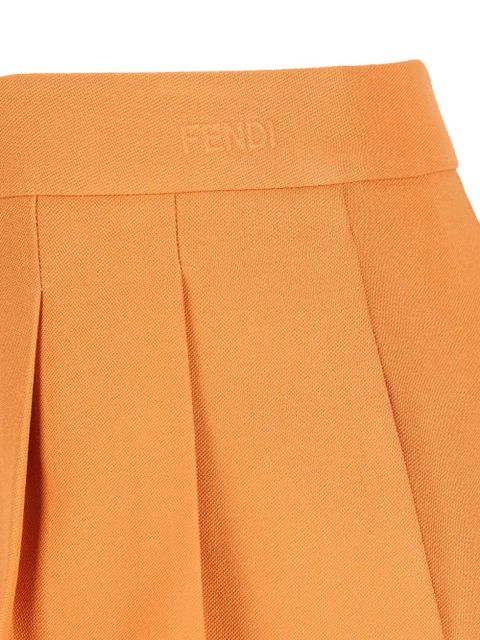 FENDI double-pleat tailored shorts - Orange