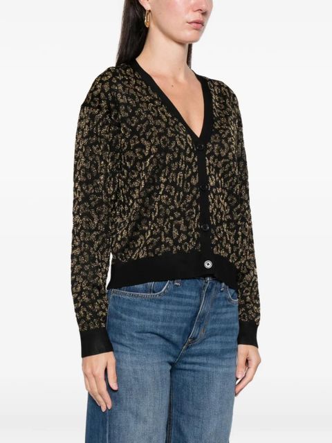 Lauren Ralph Lauren animal-patterned V-neck cardigan - Black