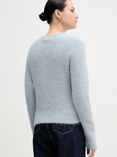 Sandro Ferrone kardigan z dodatkiem alpaki damski kolor niebieski S9YBFNESPOLO