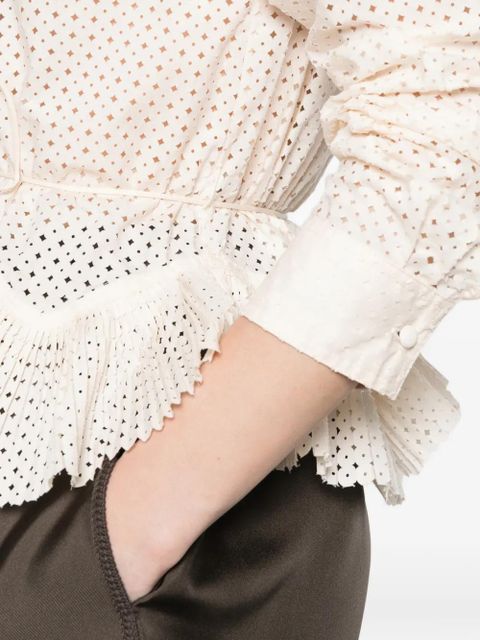 Ulla Johnson Kelila cut-out long-sleeve shirt - Neutrals