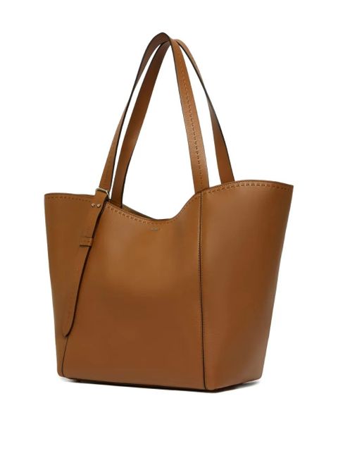 Max Mara large leather tote bag - Brown