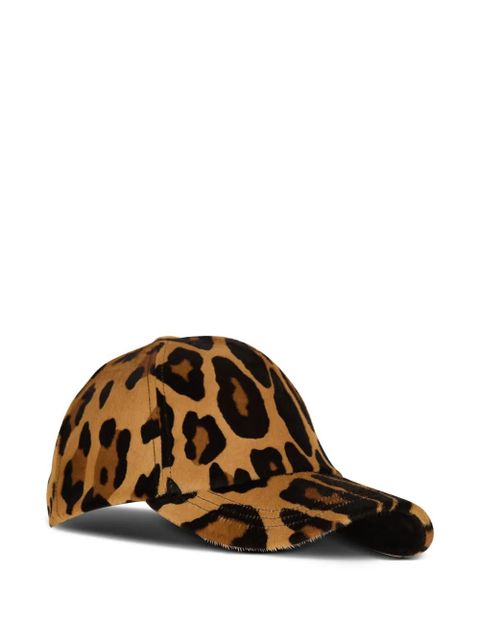 Balmain leopard-print cap - Brown