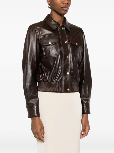 Max Mara Mstbiada buttoned chest-pocket jacket - Brown