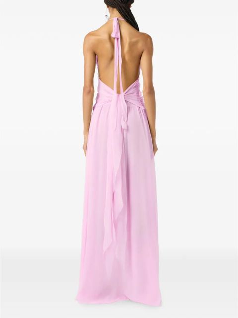 Blumarine ruffled georgette maxi dress - Pink