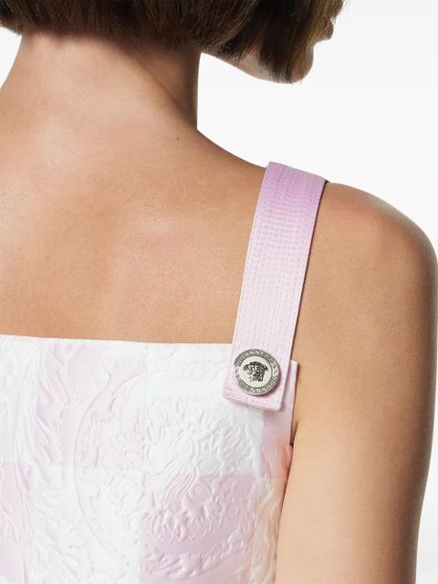 Versace check-print mini dress - Pink