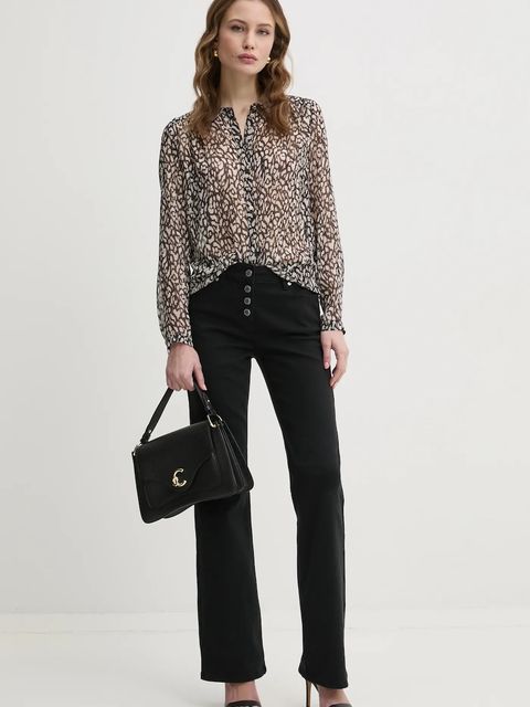 Morgan koszula CARRY.F damska kolor brązowy regular z kołnierzykiem klasycznym CARRY.F - zdjęcie produktu nr 2