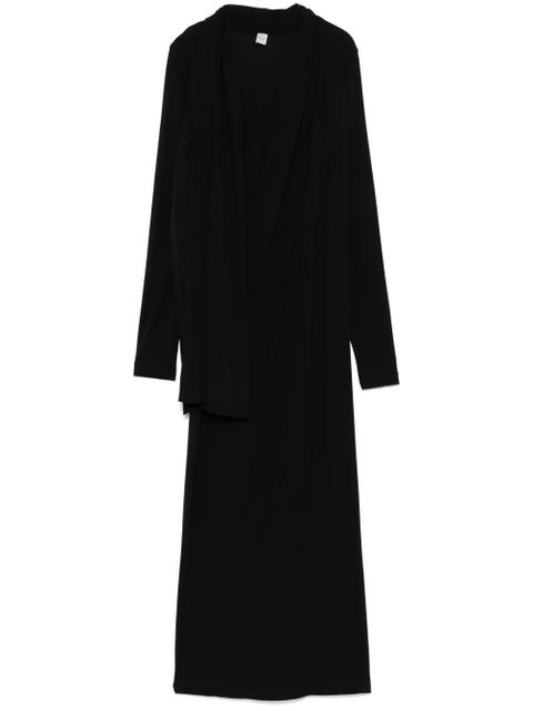 TOTEME overlapped jersey dress - Black - zdjęcie produktu nr 1