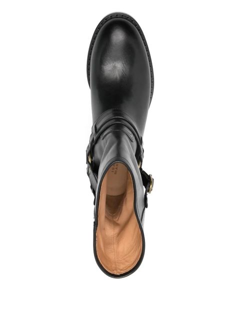 ISABEL MARANT 35mm leather biker boots - Black