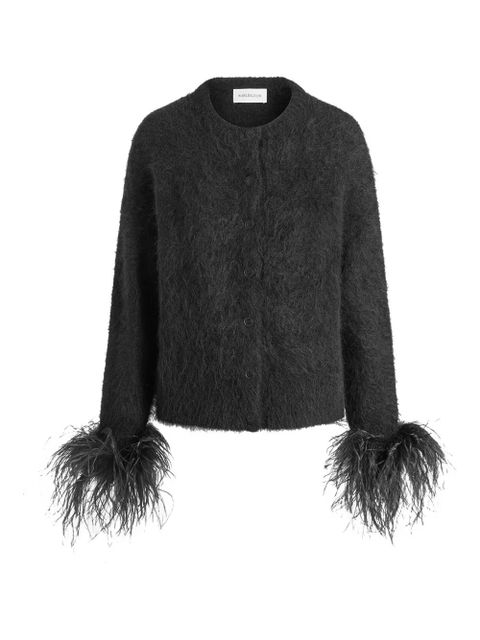 16Arlington feather-trim alena cardigan - Black - zdjęcie produktu nr 1