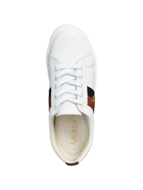Lauren Ralph Lauren Janson II stripe logo sneakers - White
