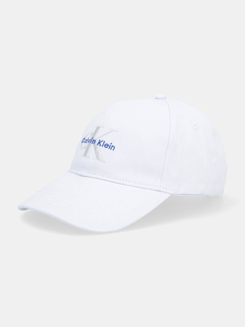 Calvin Klein czapka z daszkiem bawełniana kolor niebieski z aplikacją LV04K5026G - zdjęcie produktu nr 1