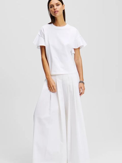 Karl Lagerfeld t-shirt bawełniany damski kolor biały A2W17063 - zdjęcie produktu nr 2