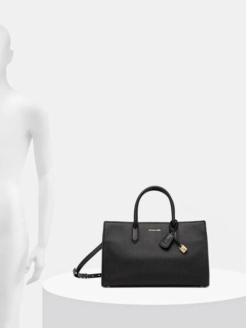 MICHAEL Michael Kors torebka skórzana kolor czarny 30F4GETS2L