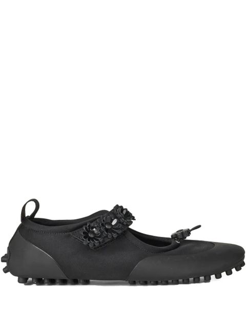 Cecilie Bahnsen flower-embellished Mary Jane sneakers - Black - zdjęcie produktu nr 1