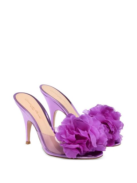 Gianvito Rossi Igea floral sandals - Purple - zdjęcie produktu nr 1