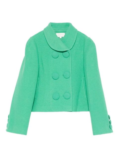 SHUSHU/TONG double-breasted button-up blazer - Green - zdjęcie produktu nr 1