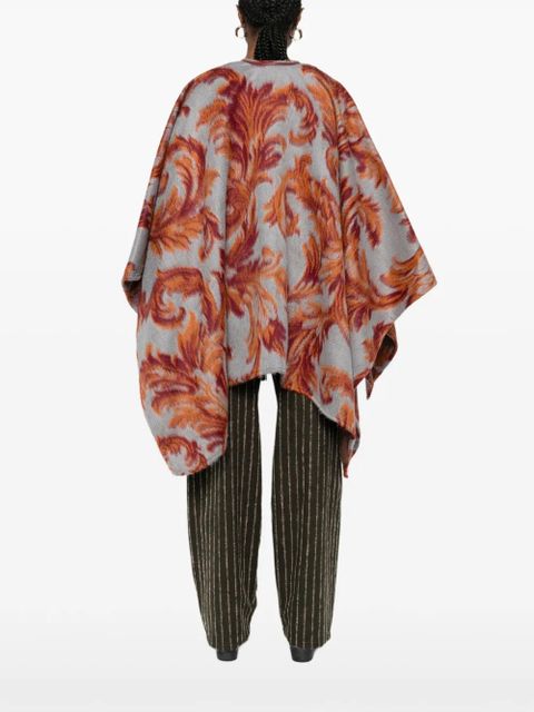 ETRO paisley-pattern cape - Blue