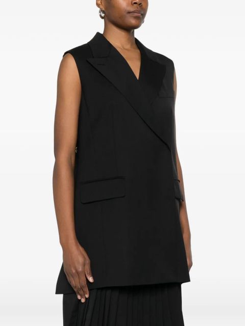 Sportmax silver-tone belt gilet - Black