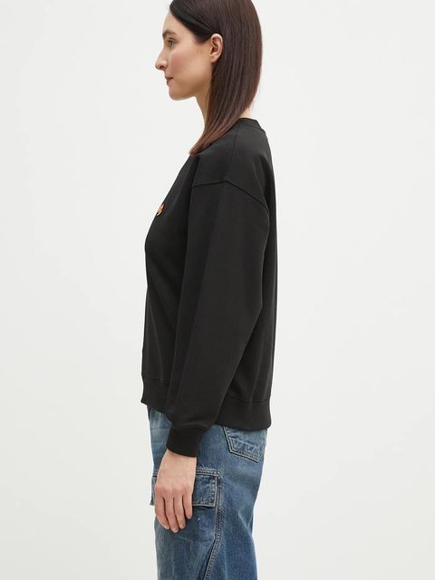 Kenzo bluza bawełniana damska kolor czarny gładka FF52SW1874MF.99J