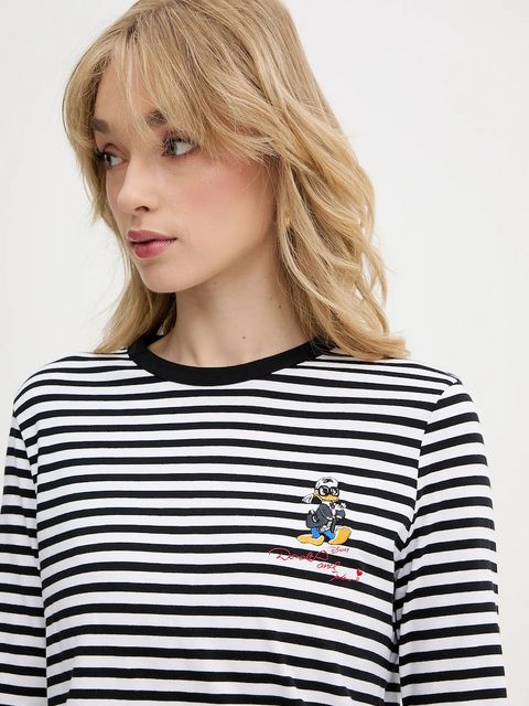 Karl Lagerfeld longsleeve bawełniany KL X DISNEY kolor czarny A3W17091