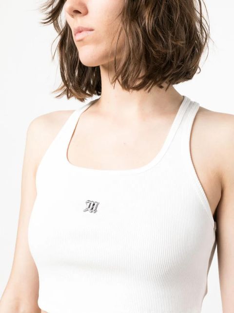 MISBHV The M logo-embroidered top - White - zdjęcie produktu nr 2