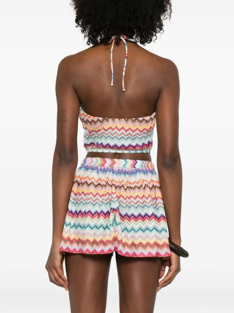 Missoni chevron halterneck top - Neutrals