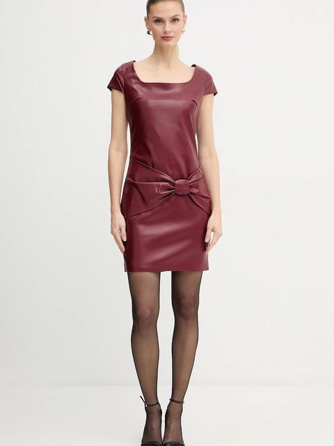 Guess sukienka ALIENOR kolor bordowy mini prosta W5BK55 WGIK0