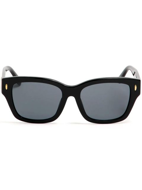 Tory Burch logo-plaque square-frame sunglasses - Black - zdjęcie produktu nr 1