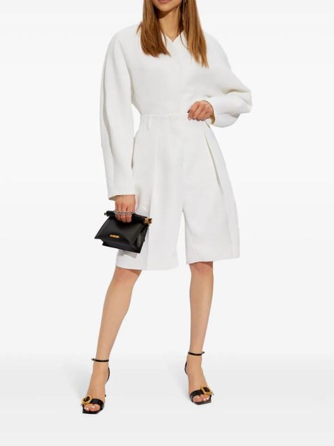 Jacquemus high-rise pleated tailored shorts - White