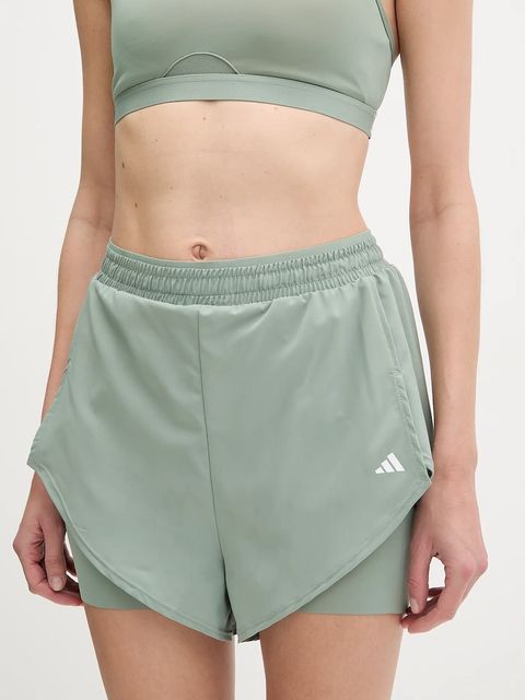 adidas Performance szorty treningowe Designed for Training kolor zielony gładkie high waist JC9803 - zdjęcie produktu nr 1