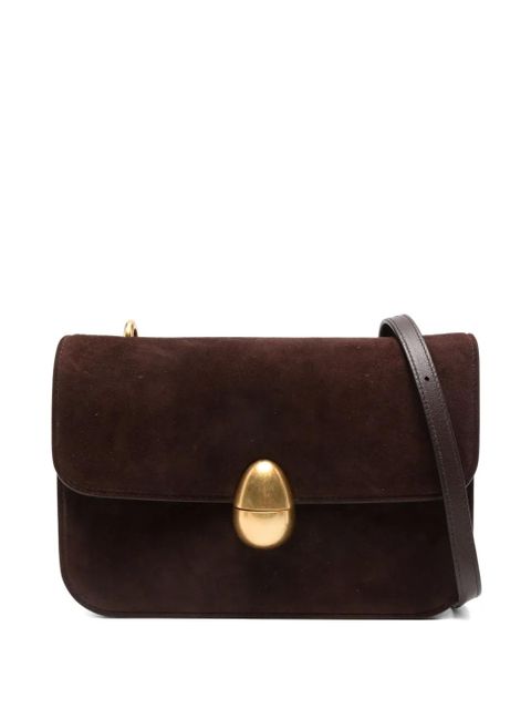 NEOUS suede clasp-fastening shoulder bag - Brown - zdjęcie produktu nr 1