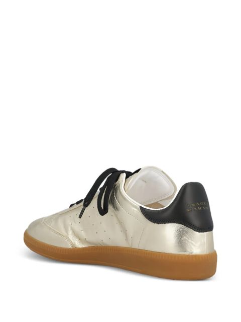 ISABEL MARANT leather sneakers - Gold