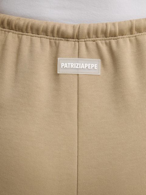 Patrizia Pepe spodnie dresowe kolor zielony gładkie 8P0725 J305