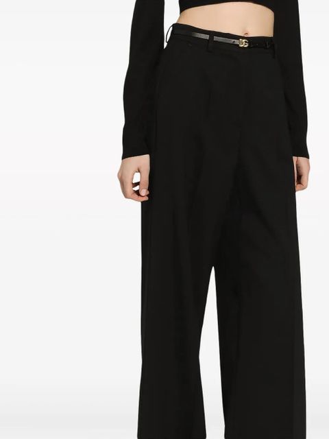Dolce & Gabbana pressed-crease palazzo pants - Black