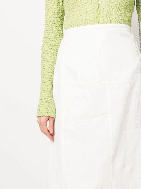 Jil Sander flared panelled midi skirt - White