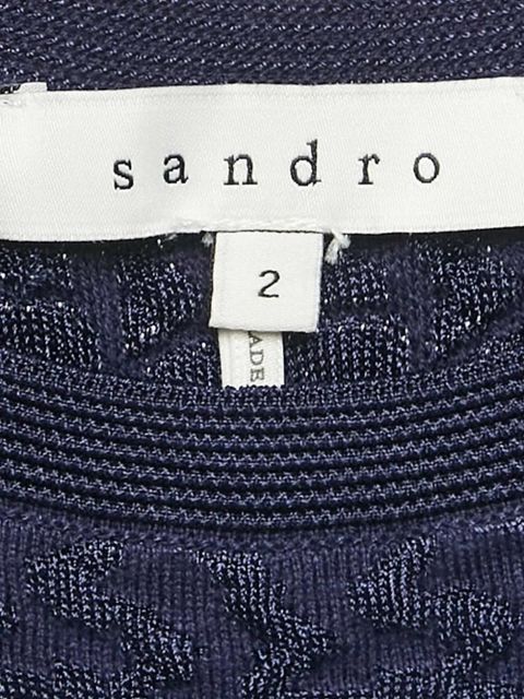 SANDRO Pre-owned textured knitted dress - Blue - zdjęcie produktu nr 2