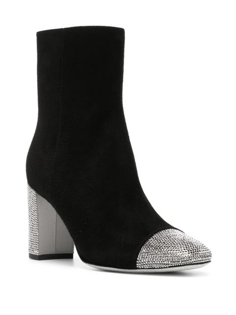 René Caovilla Bonnie 85mm suede boots - Black