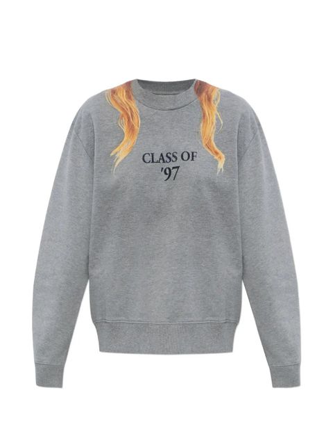MM6 Maison Margiela hair-print sweatshirt - Grey - zdjęcie produktu nr 1