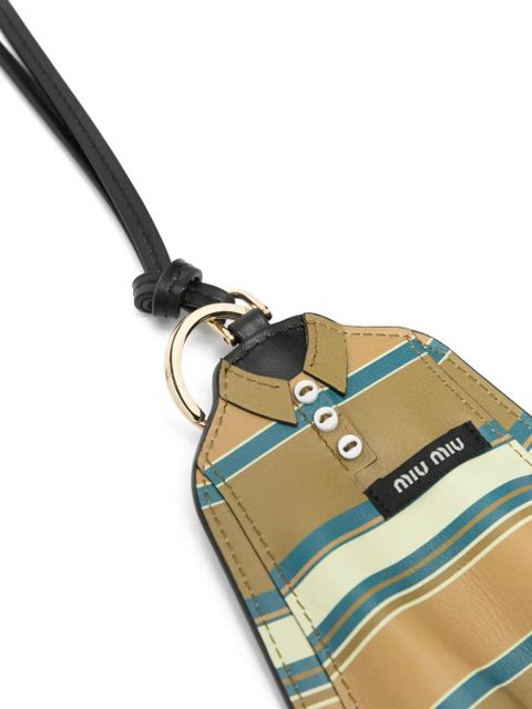 Miu Miu striped shirt keyring - Brown - zdjęcie produktu nr 2