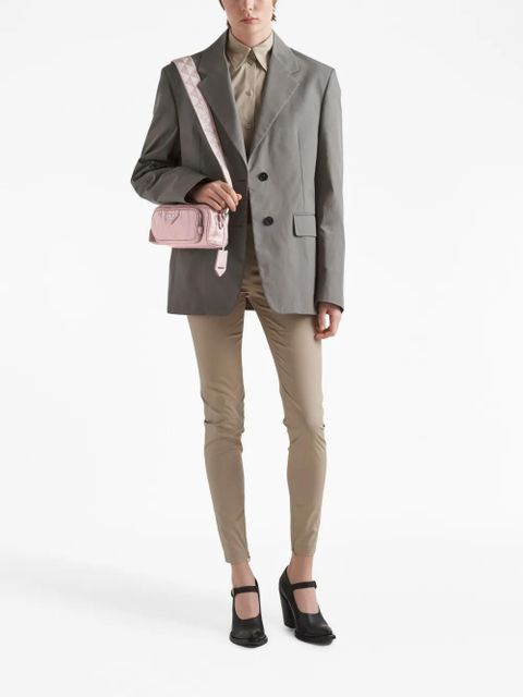 Prada logo-plaque shoulder bag - Pink