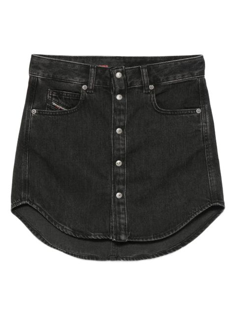 Diesel button-front denim mini skirt - Black - zdjęcie produktu nr 1