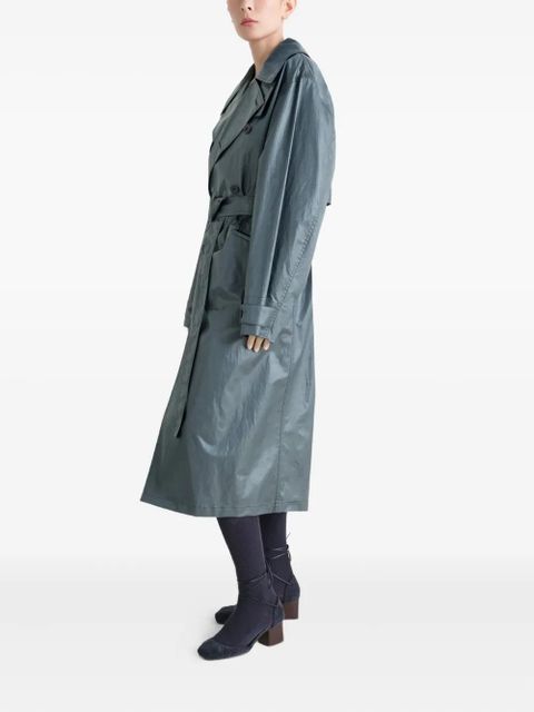 LEMAIRE metallic trench coat - Blue