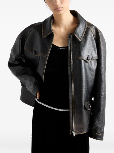 Prada logo-label velvet top - Black