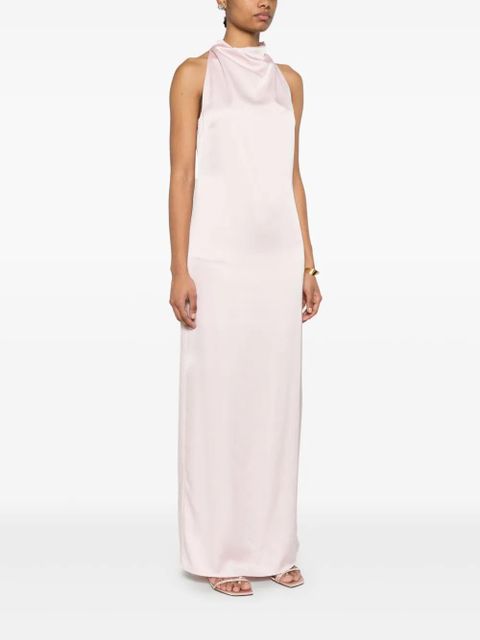 ROTATE BIRGER CHRISTENSEN satin halterneck dress - Pink