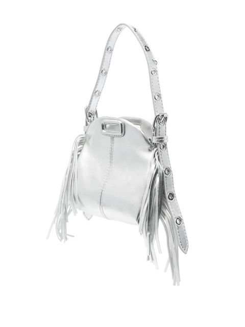 Maje Miss M metallic micro bag - Silver